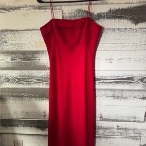 Michelangelo Strapless Red Dress